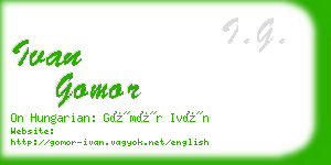 ivan gomor business card
